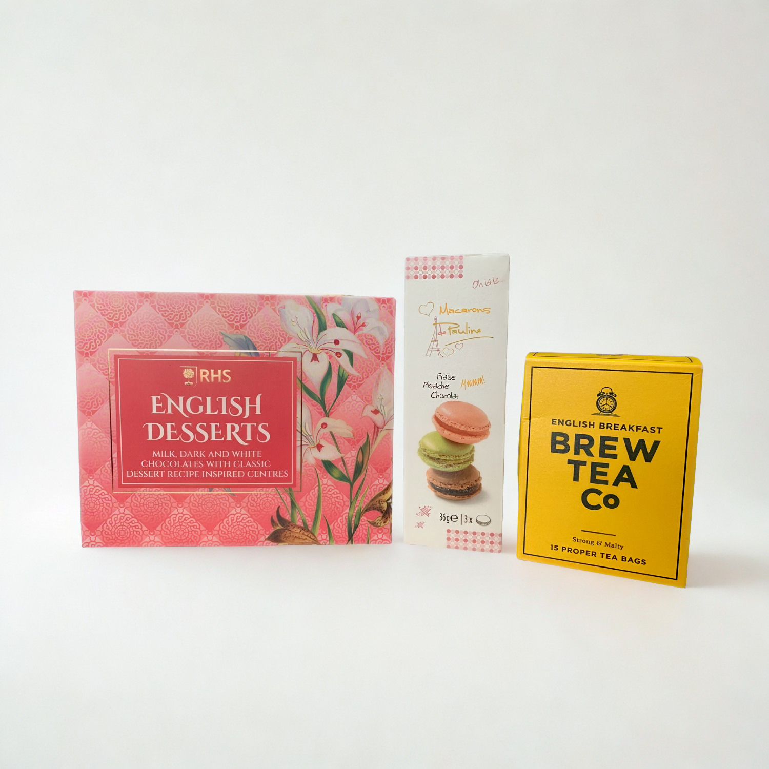Get Well Soon Gift Set – Chocolate, Macarons & Tea