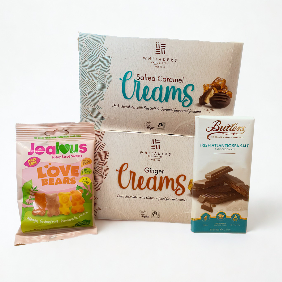 Vegan Chocolate Letterbox Hamper | Dairy-Free Dark Chocolate &amp; Plant-Based Sweets Gift Box