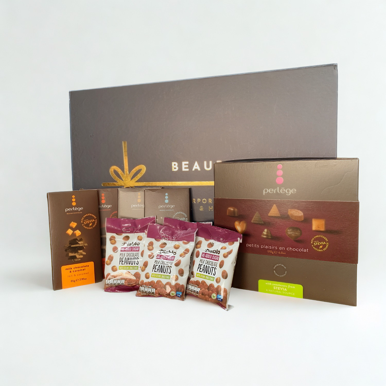 No Added Sugar Deluxe Chocolate Hamper – Luxury Belgian Chocolate Gift Set