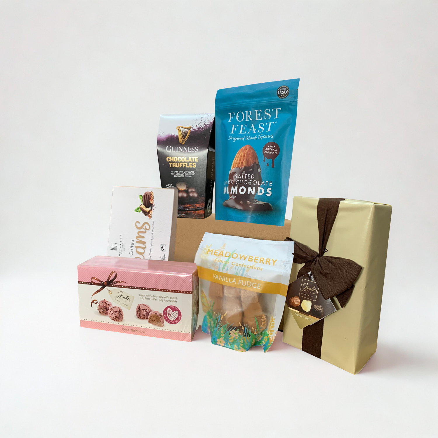 Luxury Chocolate &amp; Sweet Treats Gift Hamper – Truffles, Fudge, Almonds &amp; Assorted Chocolates