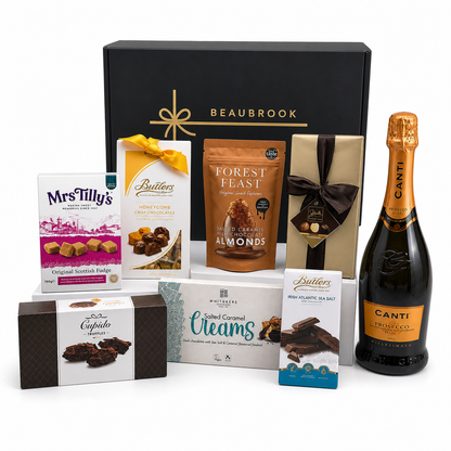 Luxury Prosecco Gift Box with Chocolates, Fudge &amp; Truffles