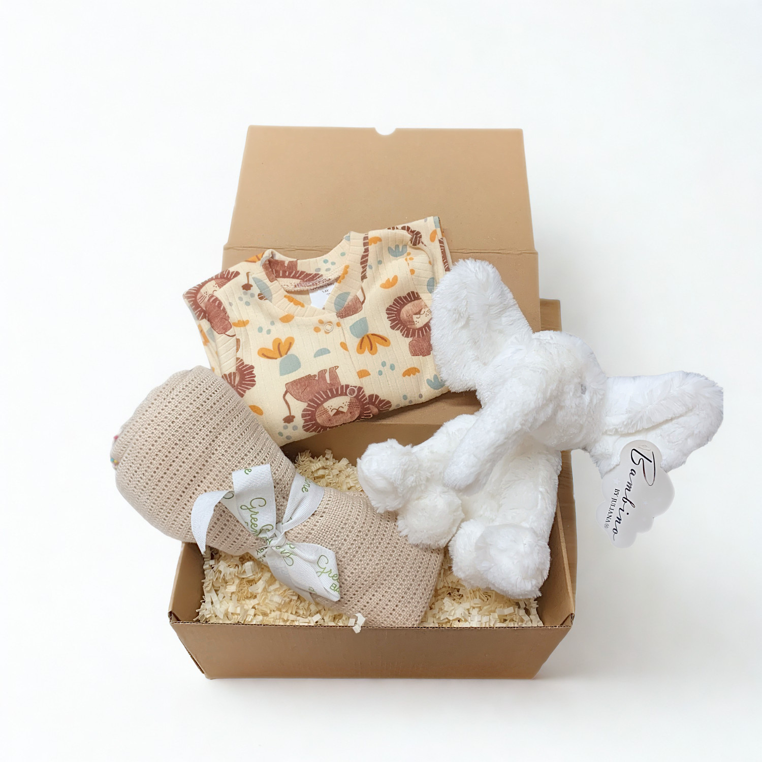Luxury Baby Gift Hamper – 0–3 Months Sleepsuit, Soft Blanket &amp; Plush Elephant Gift Set