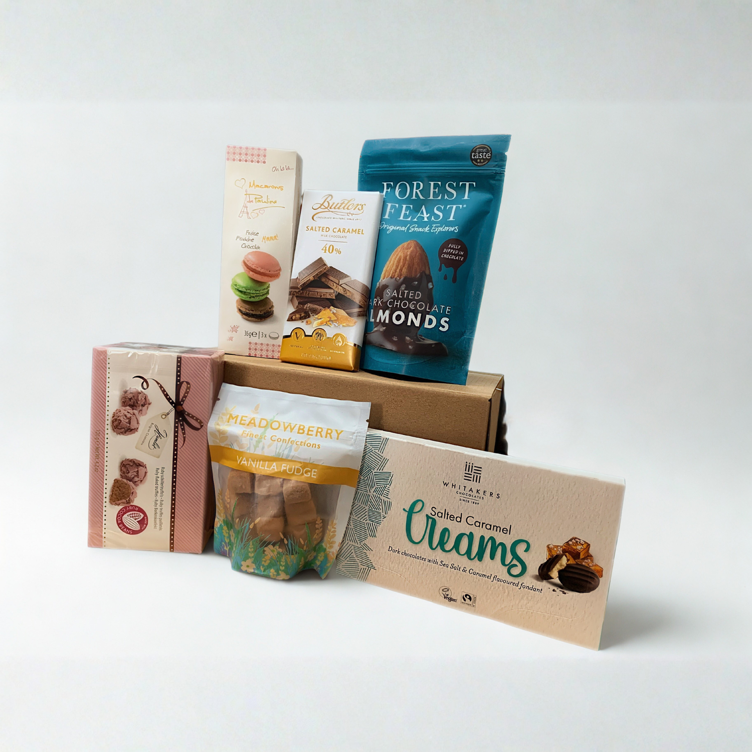 Luxury Chocolate &amp; Sweet Indulgence Hamper – Truffles, Fudge, Macarons &amp; Salted Caramel Treats
