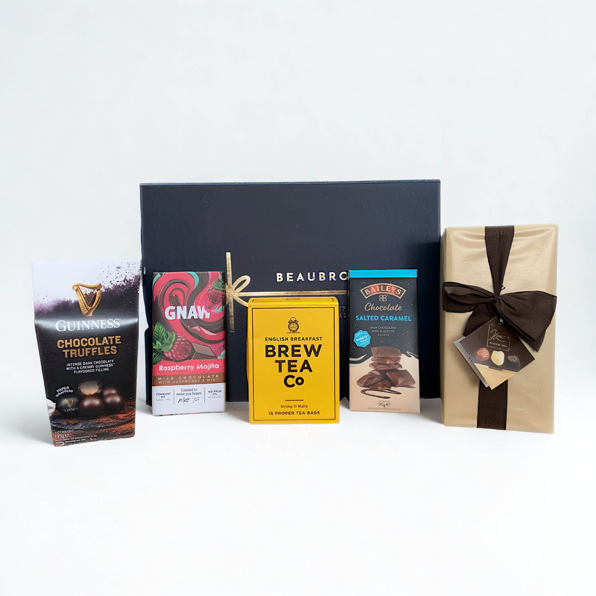 Luxury Chocolate &amp; Tea Gift Hamper – Guinness, Baileys &amp; Gourmet Treats Selection