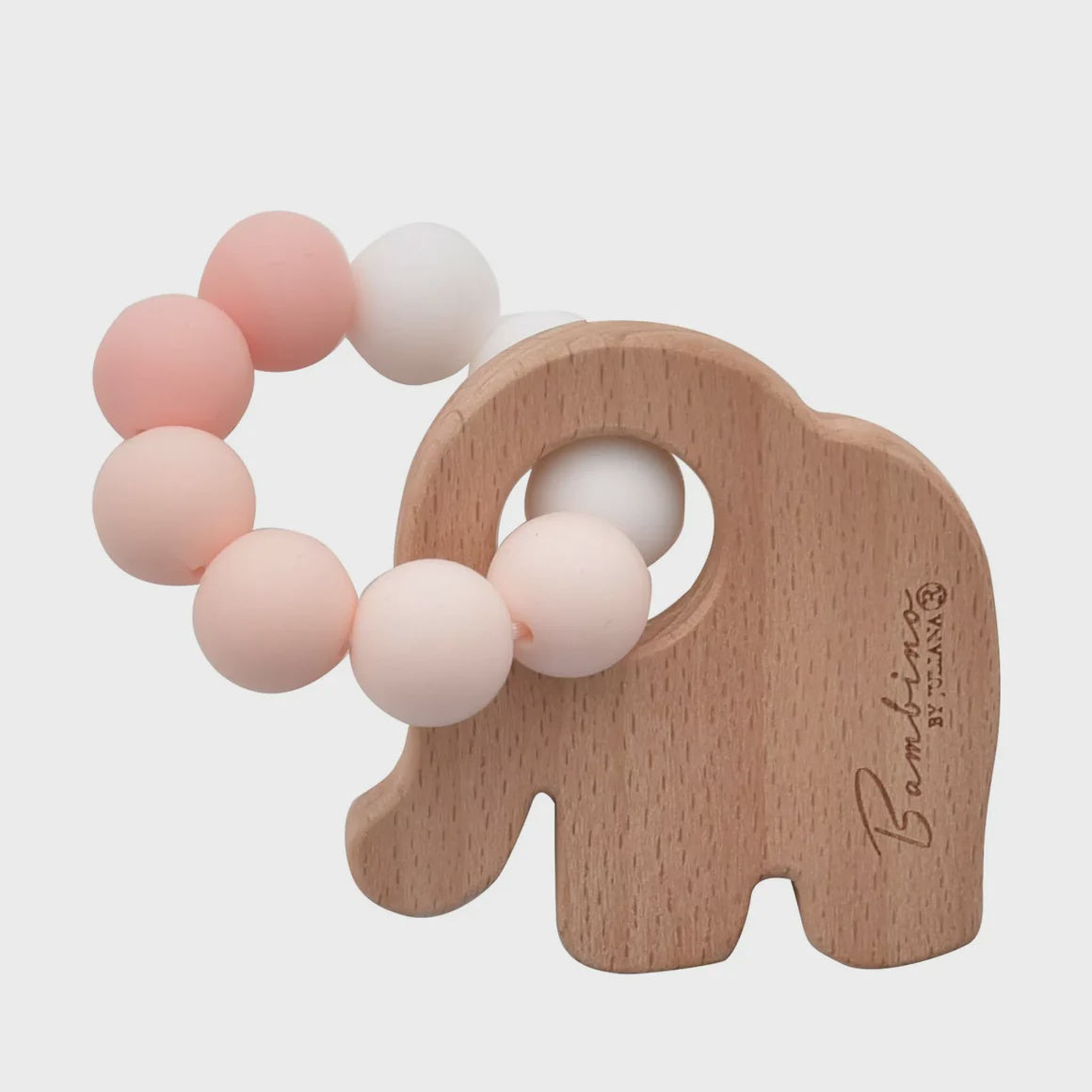 Luxury Baby Girl Gift Hamper – Knitted Blanket, Wooden Rattle, Elephant Teether &amp; Milestone Cards Gift Set